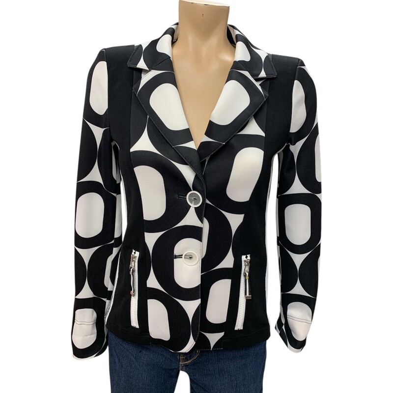 Icona Jacket, Blk/whit, Size: Xs