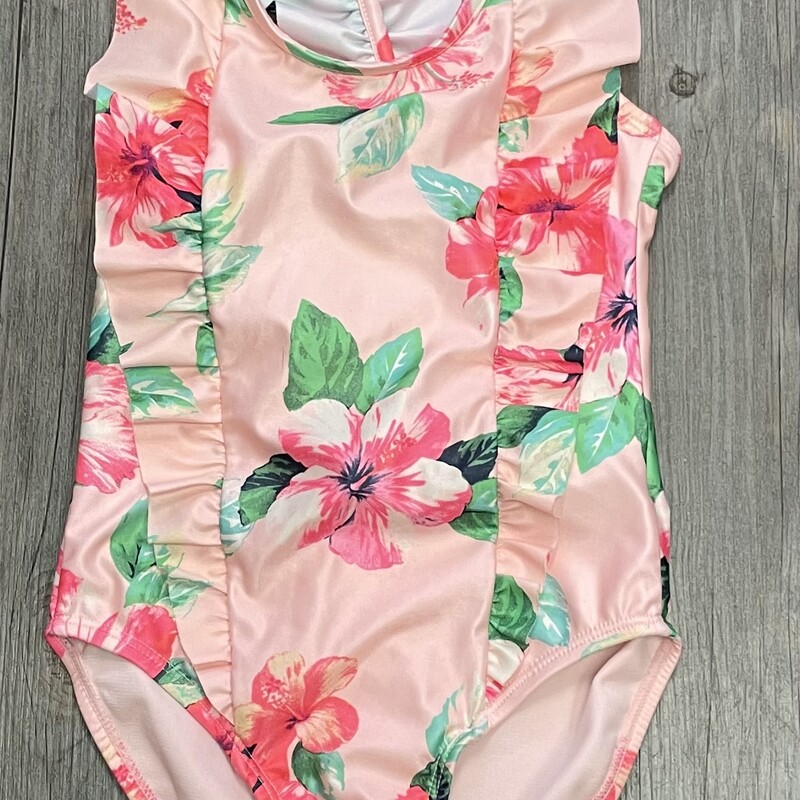 Gap Bathing Suit, Floral, Size: 6-7Y
