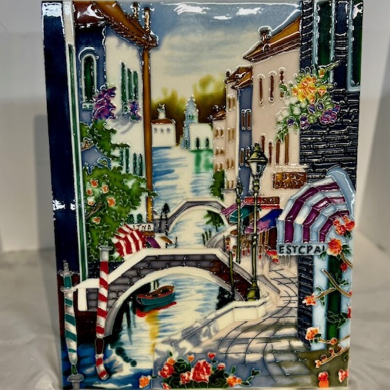 Venetian Canal Scene Tile