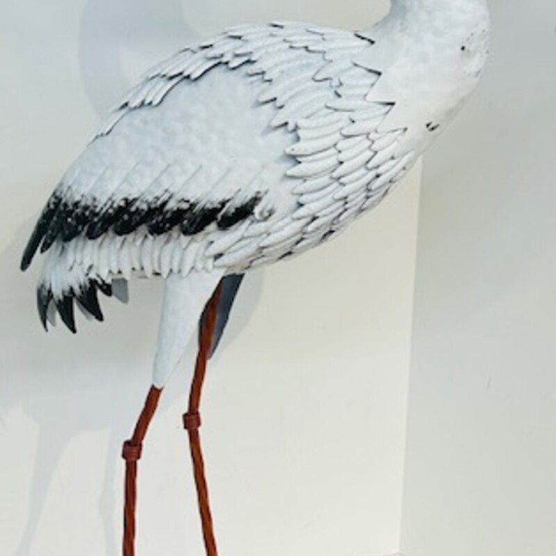 Metal Great Heron Statue