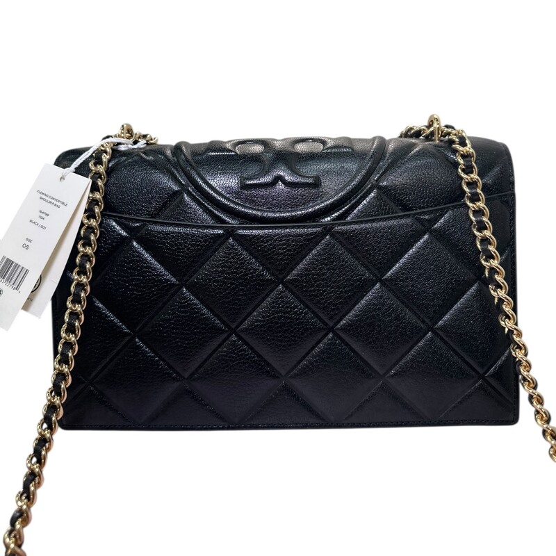 Tory Burch Fleming Diamond Quilted Convertible Black Leather<br />
<br />
In excellent condition. New with tags.<br />
<br />
Comes with the original dust bag. No box.