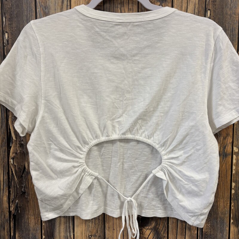 White Aerie Tie Back Top, Size: L
