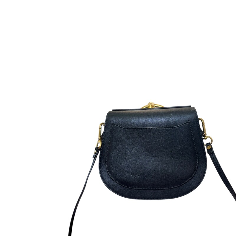 Chloe Nile Crossbody Medium Black Leather

Code: C0278X

Dimensions:
10W x 8H x 3D
4 handle drop
18-21 strap drop

In very good condition. Light indentations on the back of the bag from the gold handle.

Does not come with the original dust bag or box.