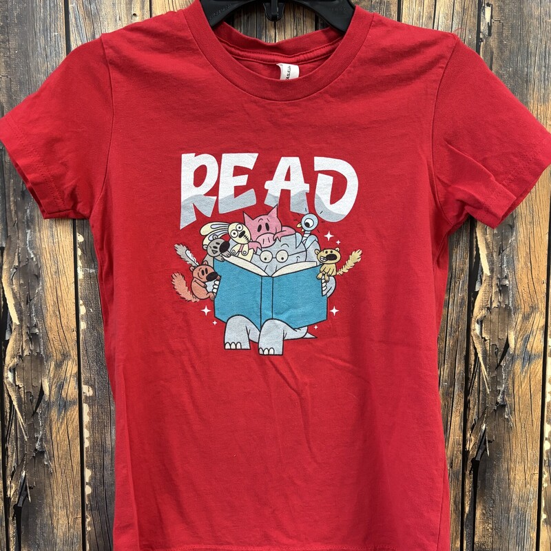 Red Read Tee, Size: S 6/8