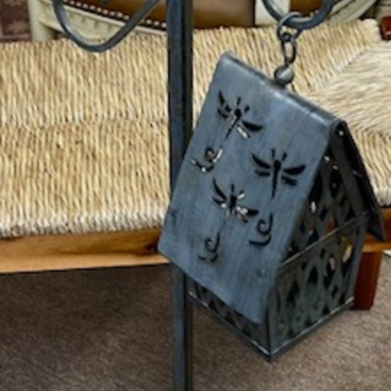 Metal Birdhouse W Stand