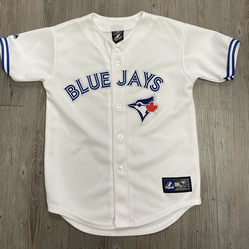 Blue Jays Jersey, White, Size: 10Y