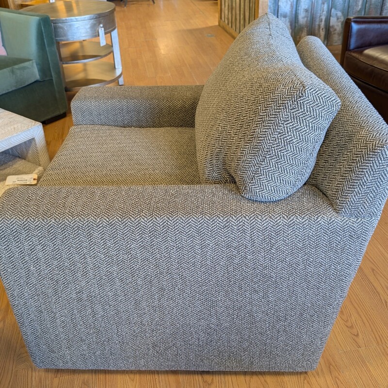 Rene Cazares Swivel Chair, Charcoal Pattern<br />
36w x 37d x 35h