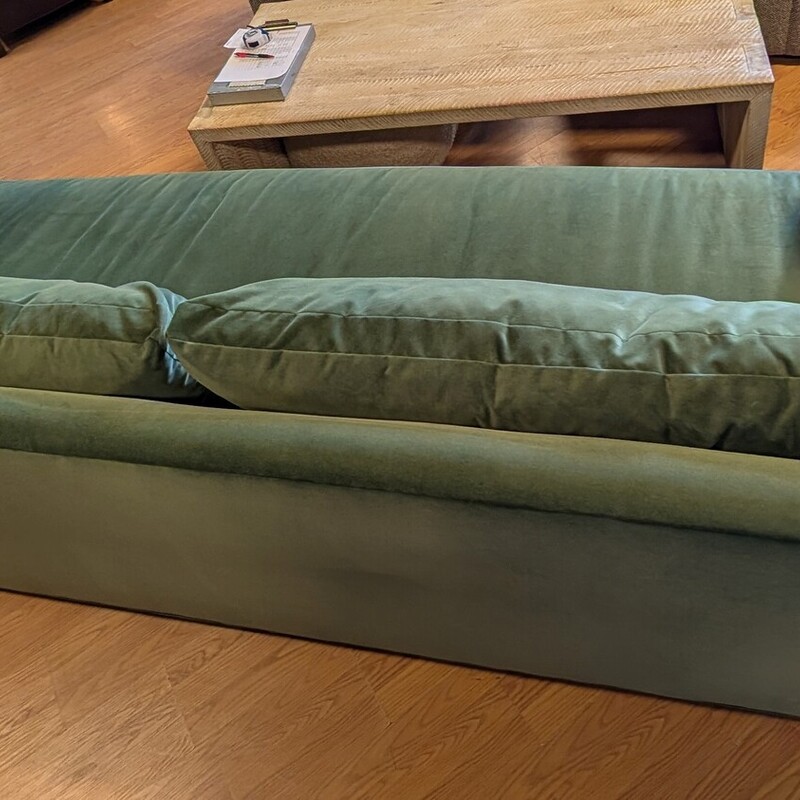 Lee Industries Extra Long Sofa, Bench Seat, Green
108w x 36d x 27h