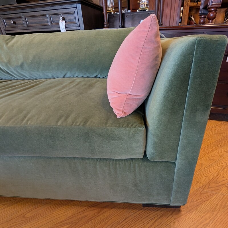 Lee Industries Extra Long Sofa, Bench Seat, Green
108w x 36d x 27h
