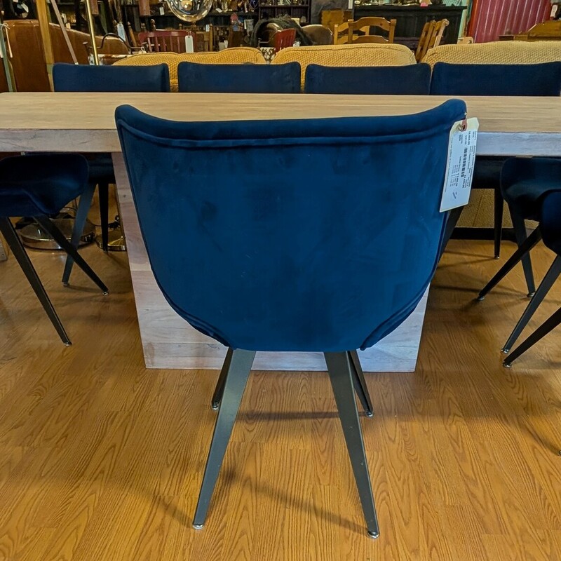 Astra Nuevo Velvet Dining Chairs, Peacock Blue<br />
Set Of 8<br />
20 x 20 x 33h