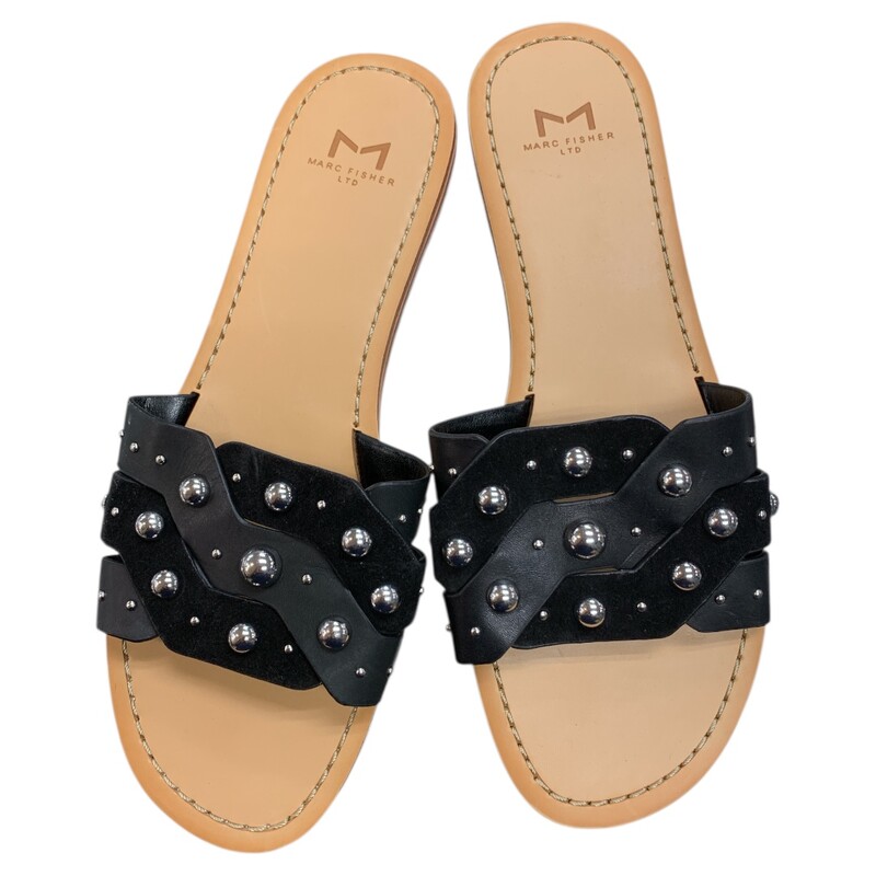 Marc Fisher Sandals, Blk, Size: 9.5