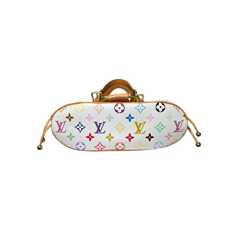 Louis Vuitton Theda Multicolor<br />
<br />
Date Code:<br />
FL0034<br />
<br />
Dimensions:<br />
11W x 8H x 5D<br />
5.5 handle drop<br />
<br />
In very good condition. Light wear to the hardware.<br />
<br />
Comes with the dust bag. No box.