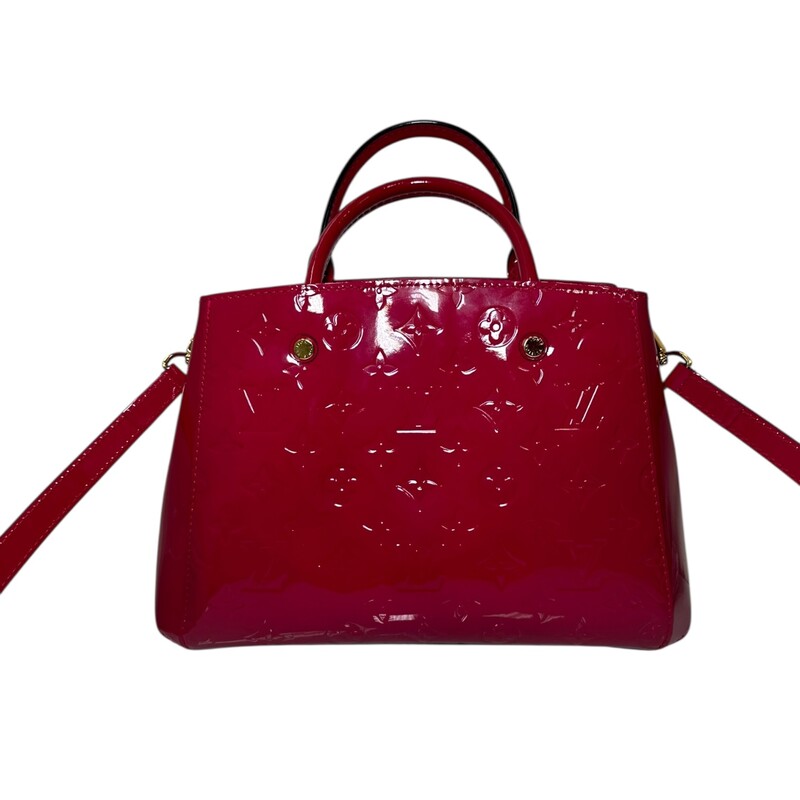 Louis Vuitton Montaigna BB Magenta<br />
<br />
Date Code:<br />
CA1135<br />
<br />
Dimensions:<br />
11.5 L x 5.5 W x 7.5 H<br />
<br />
In excellent condition. Light scuffing to hardware.<br />
<br />
Comes with original dust bag. No box.