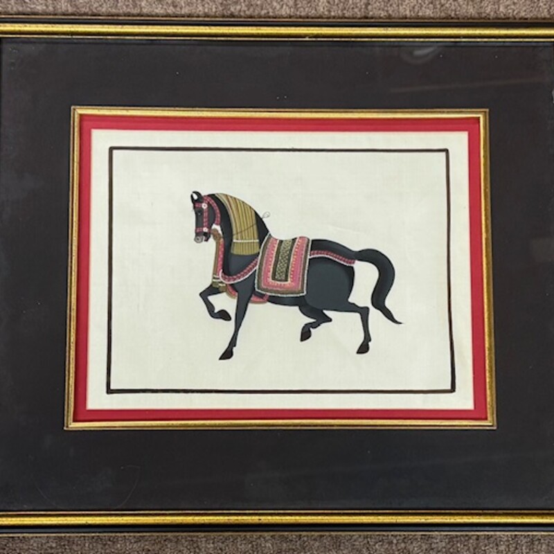 Painted Horse On Silk