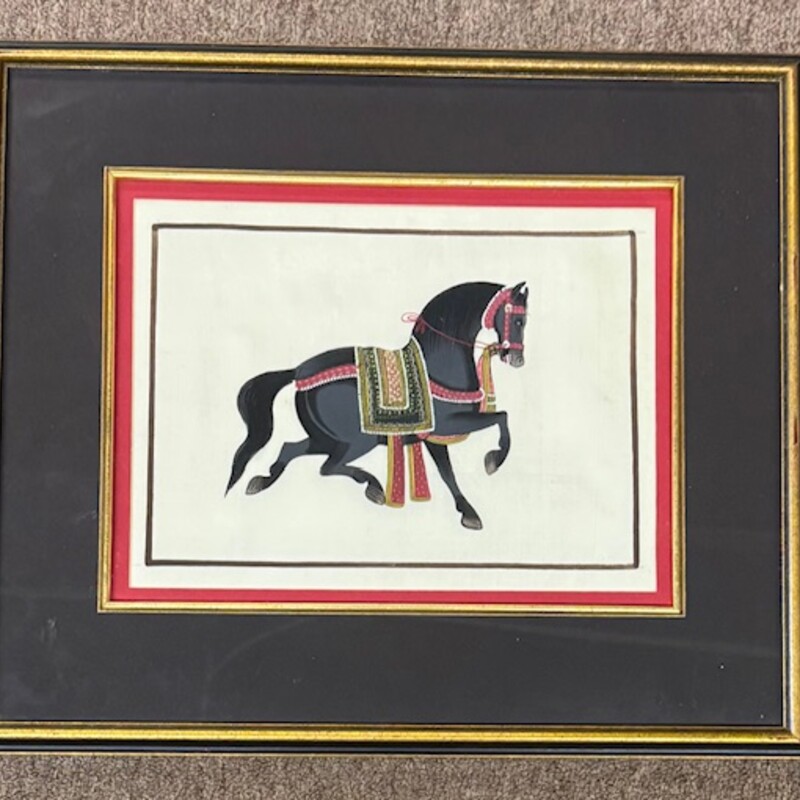 Painted Horse On Silk
