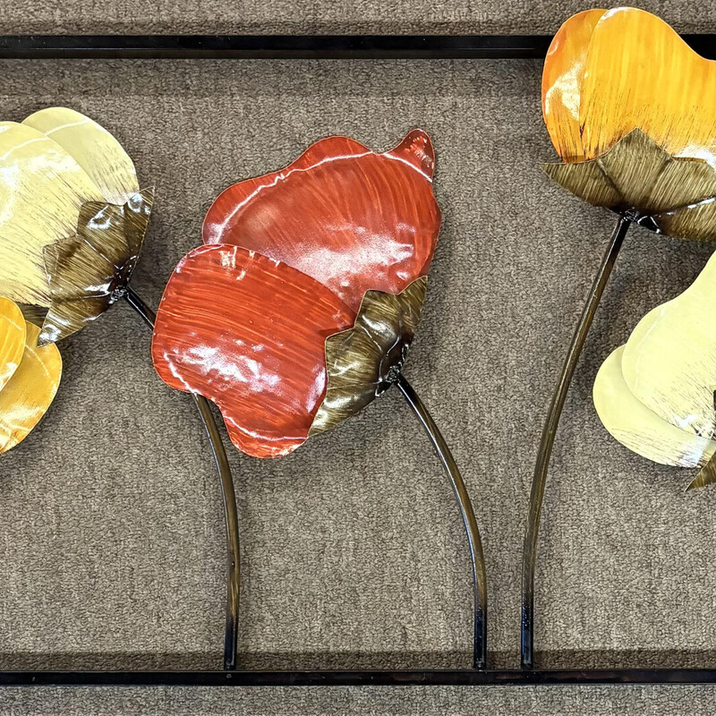 Metal 3D Floral Wall Art