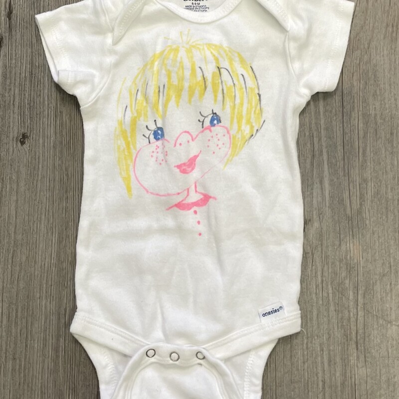 Gerber Onesie, White Size:6-9M