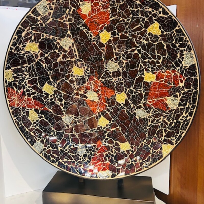 Crackle Mosaic Plate Stnd