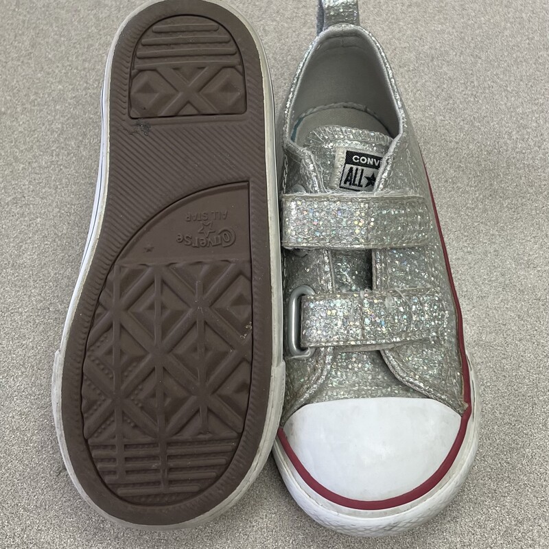 Converse Glitter Sneaker, Silver, Size: 9T