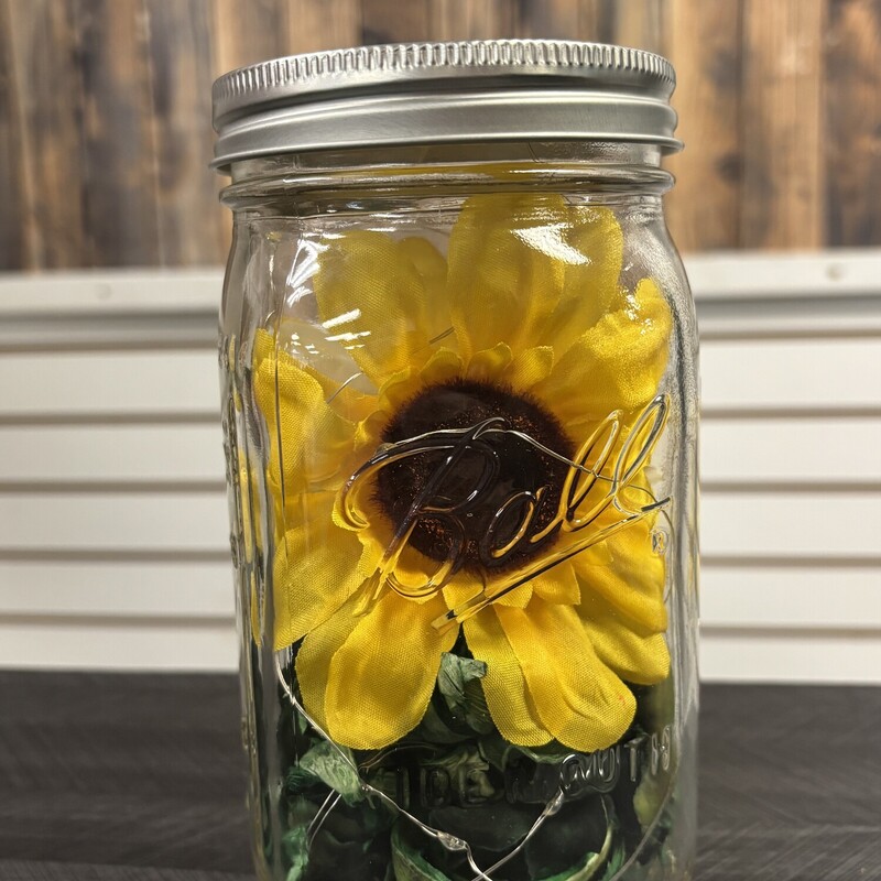 Sunflower Jar Decor