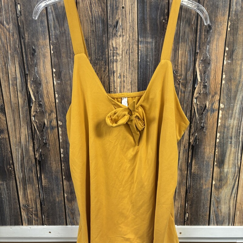 Mustard Tie Tank, Size: 2X