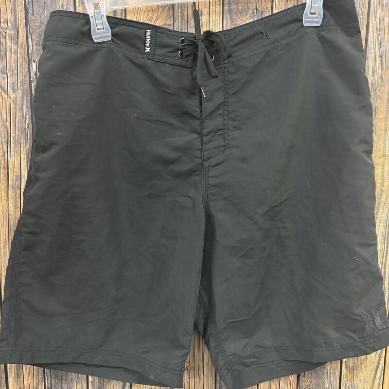 Black Hurley Swim Trunks