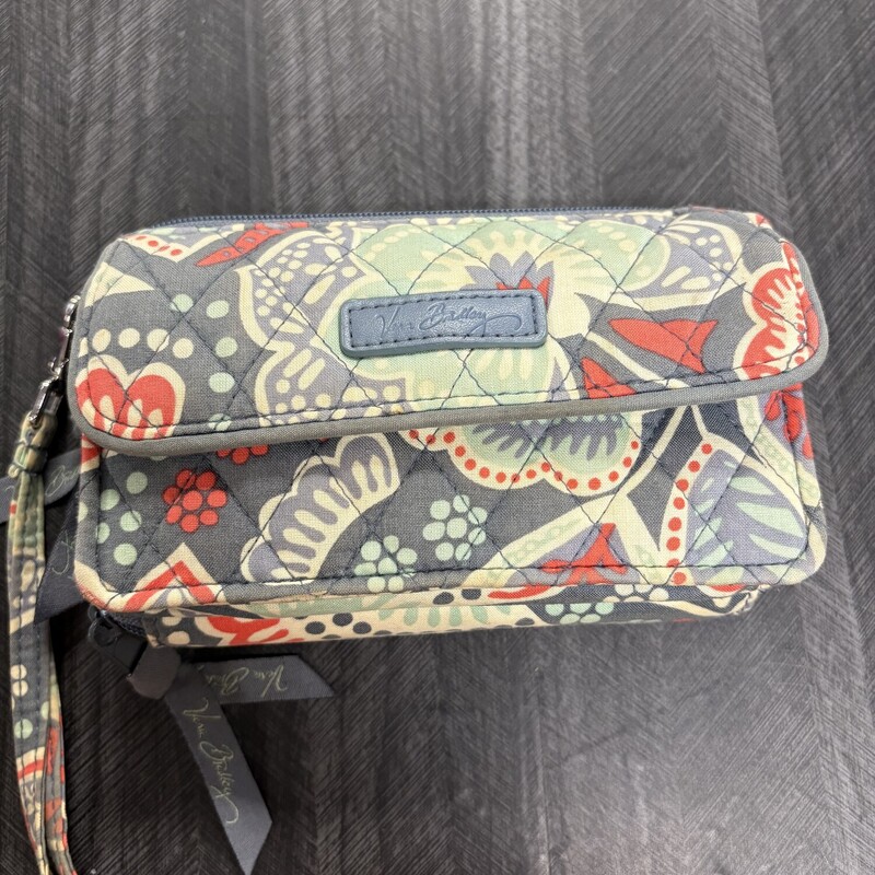 Vera Gray/green Wristlet
