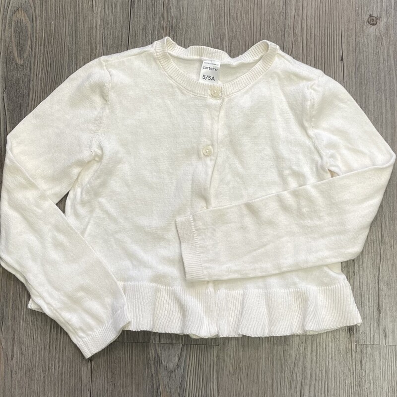 Carters Cardigan, Ivory, Size: 5Y