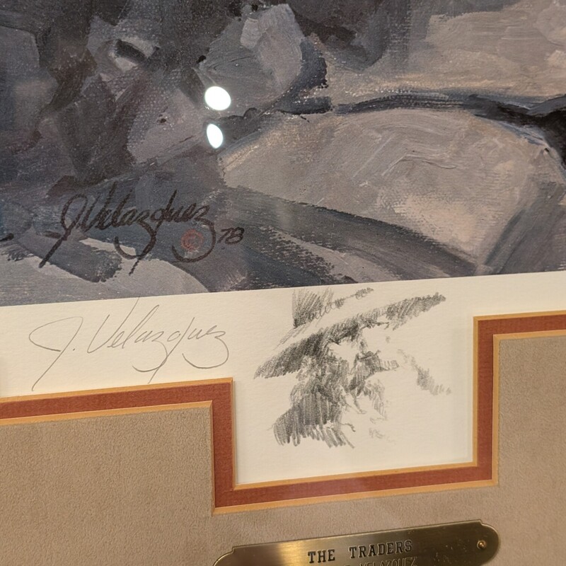 Joseph Velazquez Traders, Signed, Framed
32 x 29h