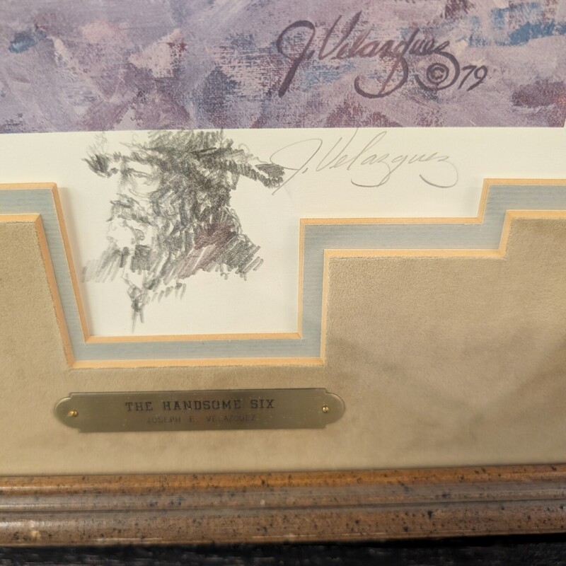 Joseph Velazquez Signed, Litho, Handsome<br />
42 x 27h