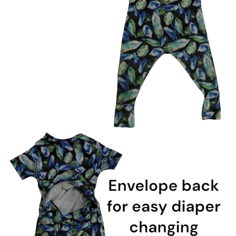 Romper: Green/Blue Gems