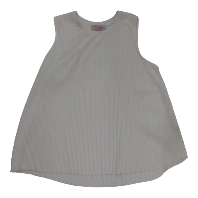 Tank Top: White Ribbed