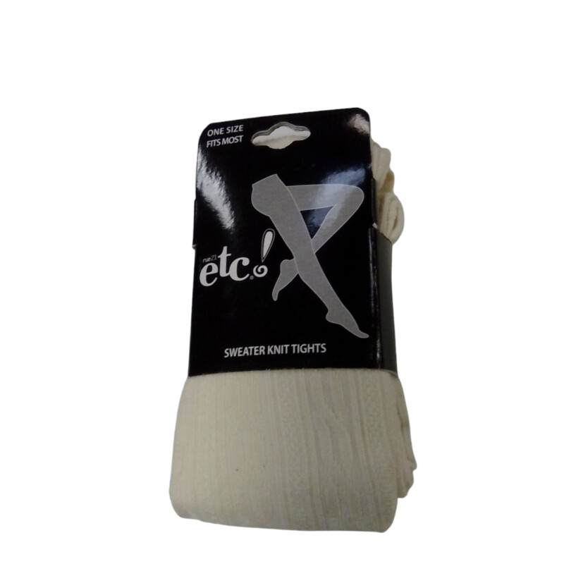 Sweater Knit Tights: Whit