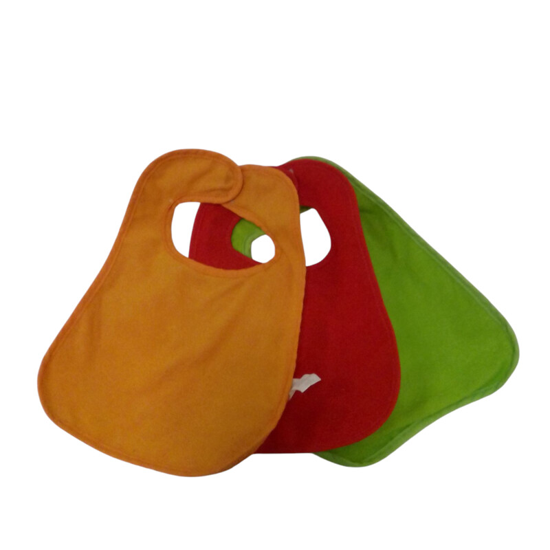 3pk Bibs: Orange Red & Gr