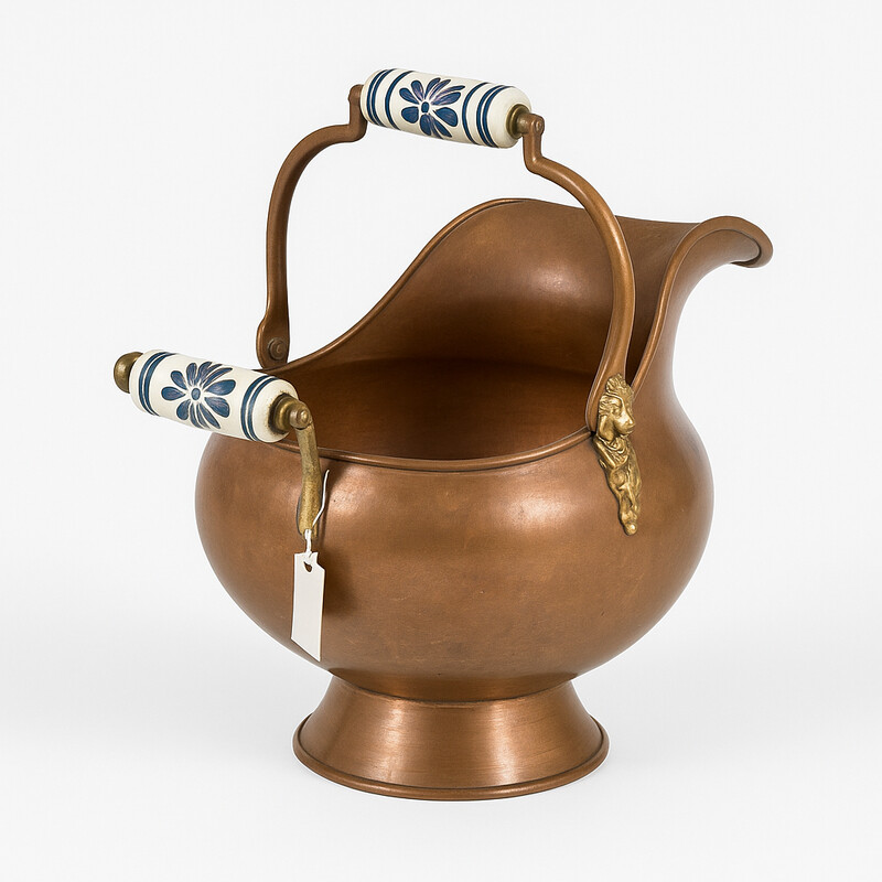 Copper & Brass Planter With Claw Feet,
Copper/Brass,
Size: 11 X 10 In