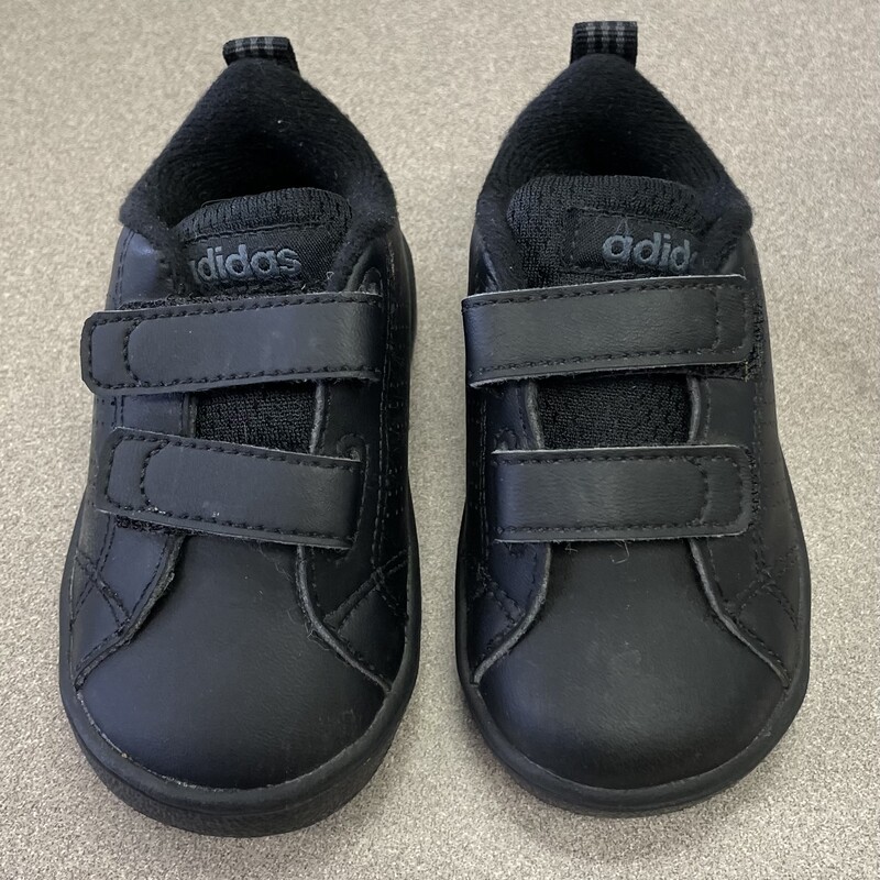 Adidas Velcro  Shoes, Black, Size: 4T