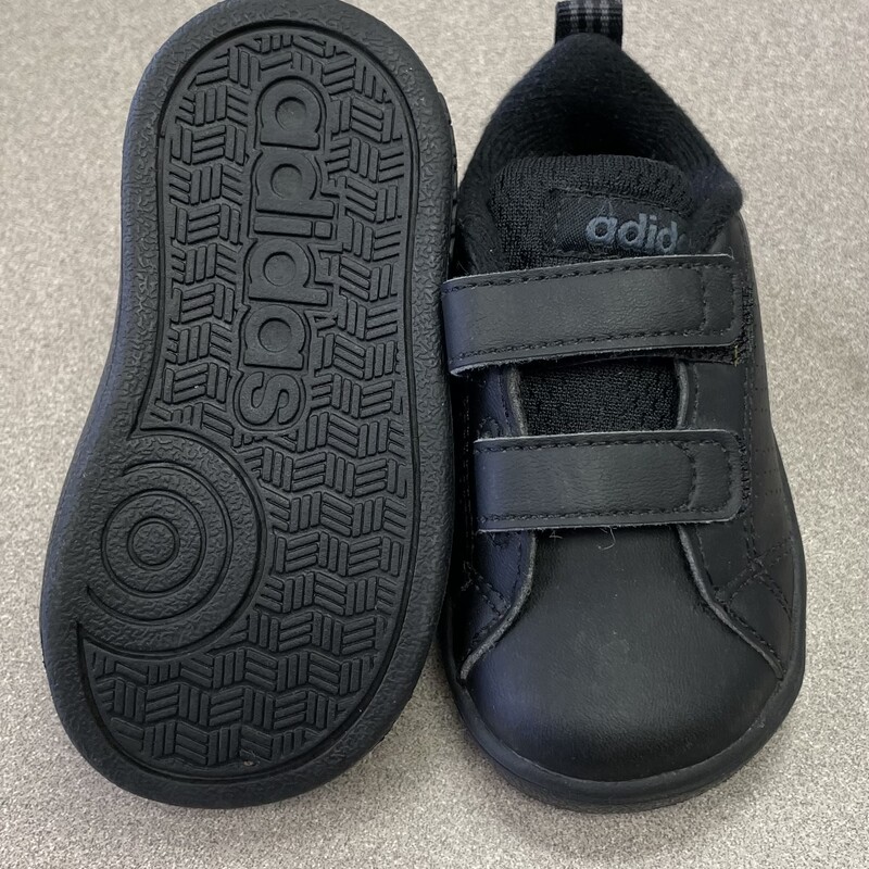 Adidas Velcro  Shoes, Black, Size: 4T