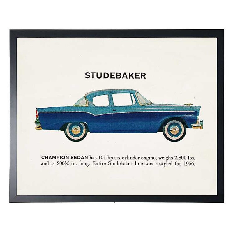 Vtg Studebaker Framed