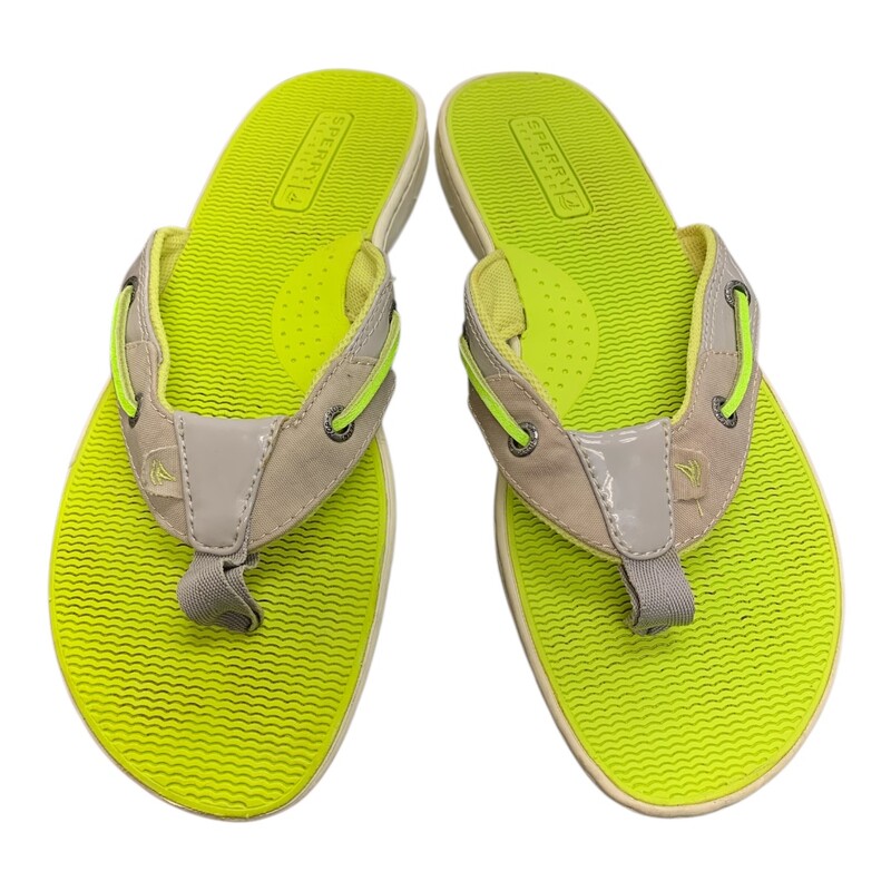 Sperry Flipflops, Mintgren, Size: 8.5