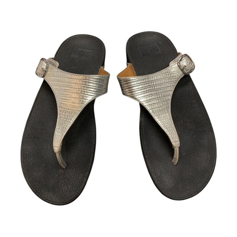 Fitflop, Blk/slvr, Size: 7