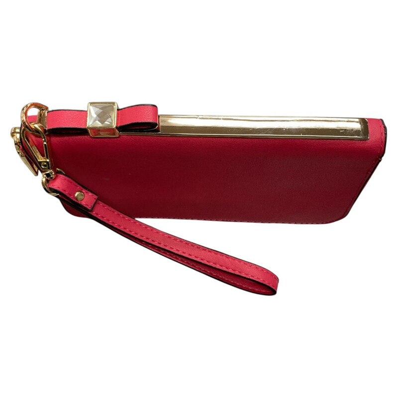 Bow Wallet, Pink, Size: None