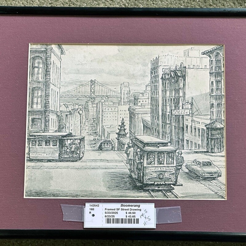 Framed SF Street Drawing