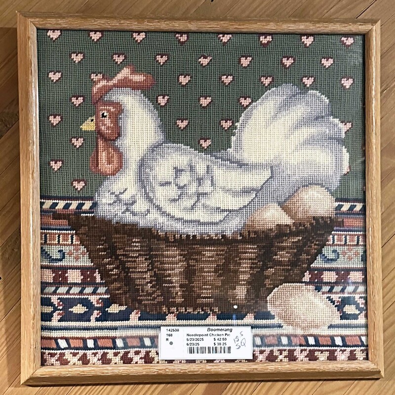 Needlepoint Chicken Picture
13.5 Square
