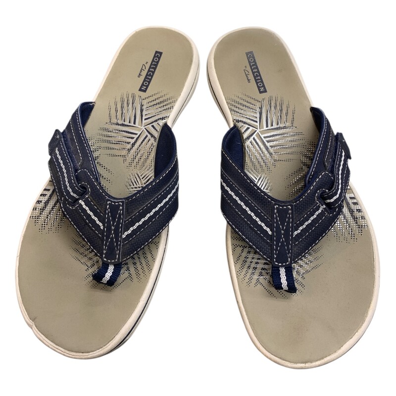 Clarks Collection Flipflo, Blue, Size: 8