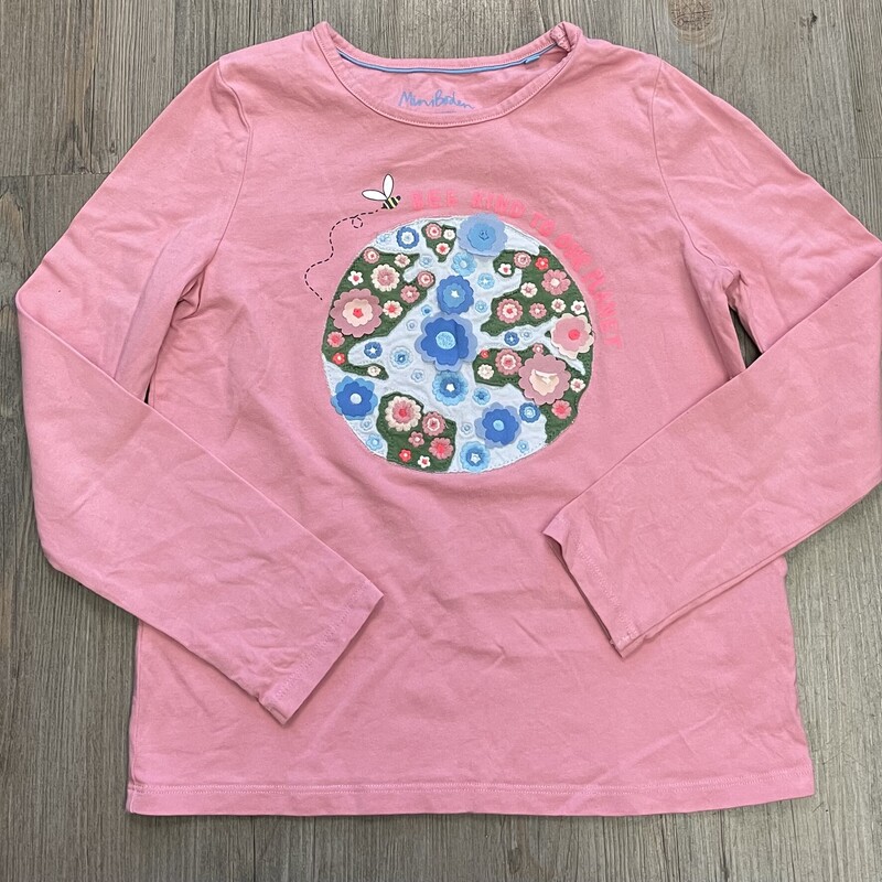 Mini Boden LS Tee, Floral, Size: 9-10Y