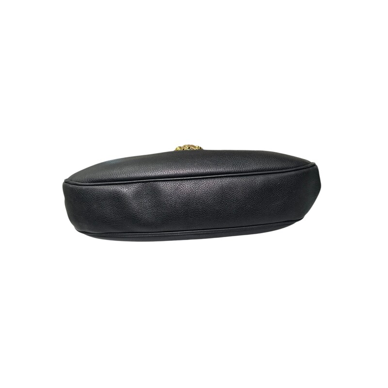 Versace Medusa Leather Shoulder Bag<br />
<br />
045FE65A986A80<br />
<br />
Dimensions:<br />
12inW x 7.5inHx3inD<br />
<br />
In very good condition. Light wear to the exterior leather.<br />
<br />
Does not come with the original dust bag or box.