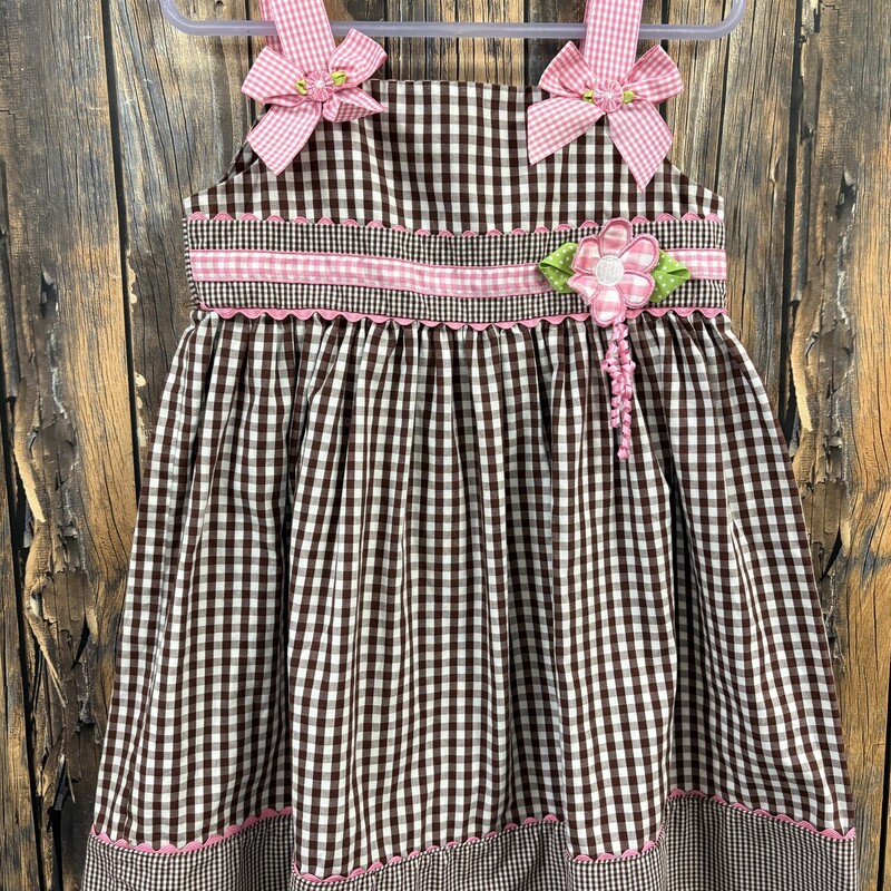 Brown/pink Plaid Dress
