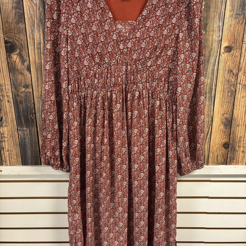 Rust Sheer Umgee Dress, Size: L