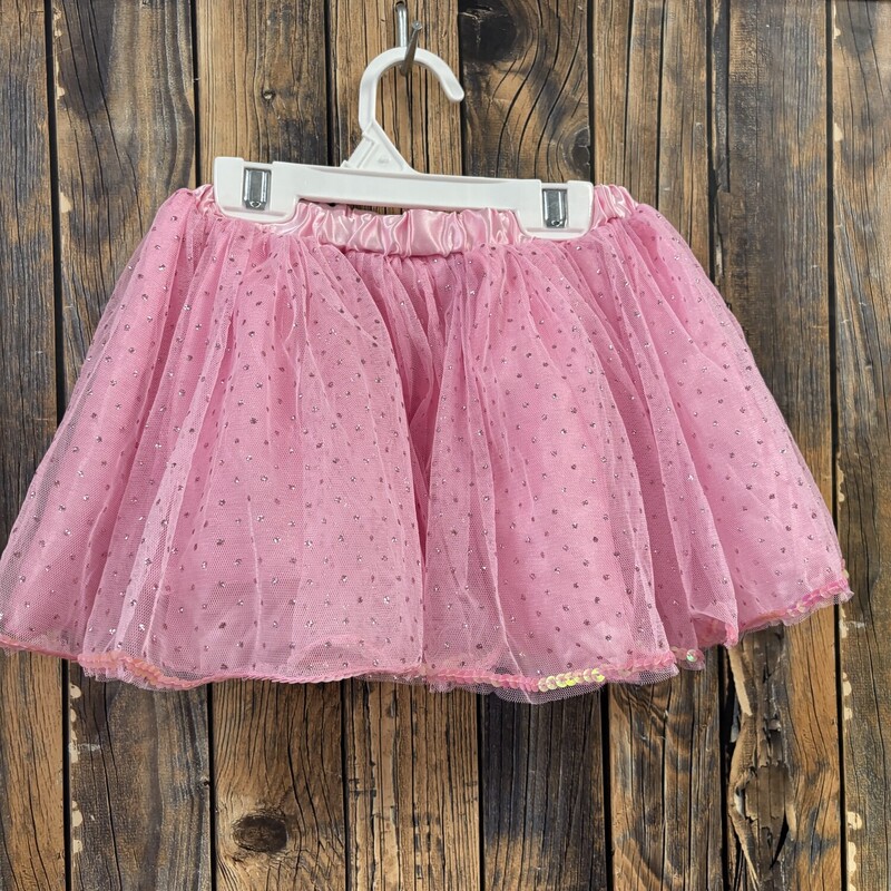 Lace Pink Polka Dot Skirt, Size: 6