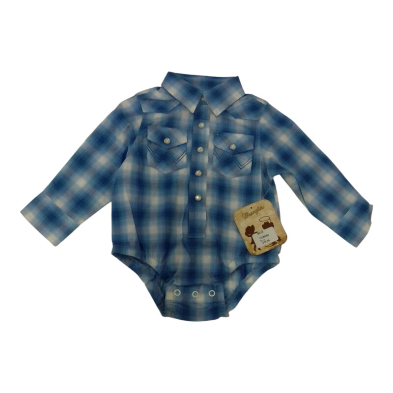 Long Sleeve Onesie: Blue